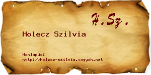 Holecz Szilvia névjegykártya