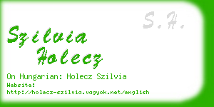 szilvia holecz business card
